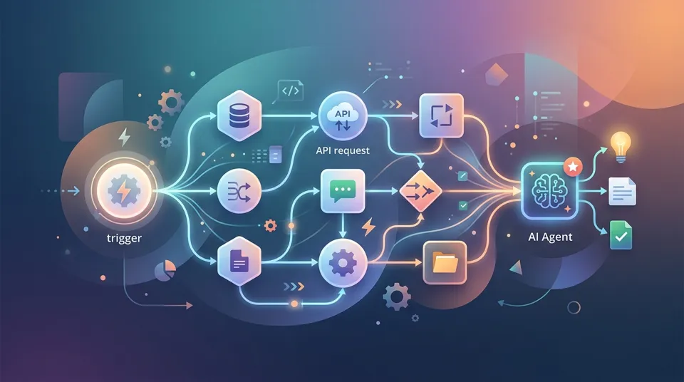 Cover art for n8n Automation Essentials, generated by CourseEasy
